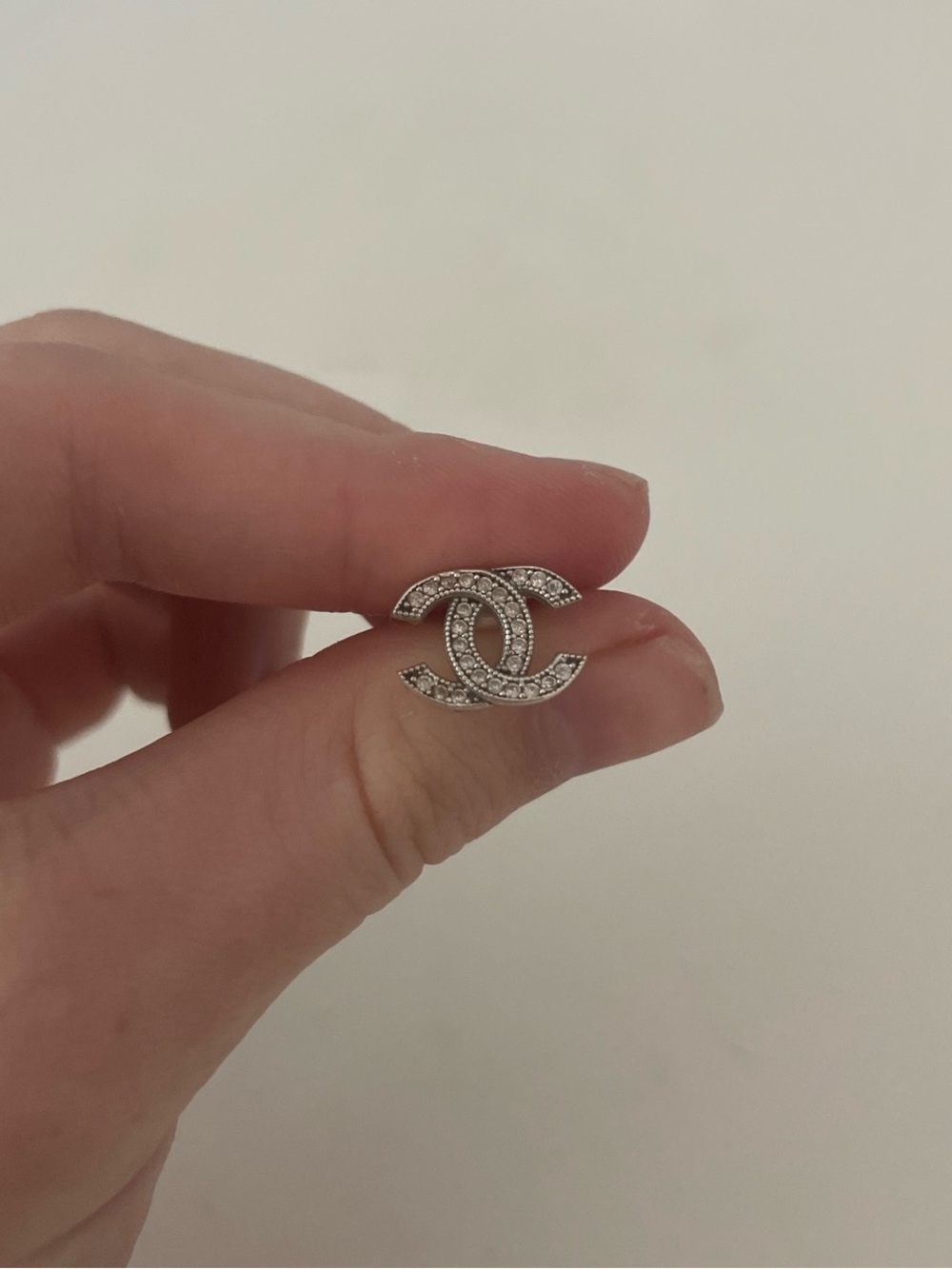 Beautiful Diamond Chanel Cc Statement Earrings